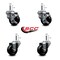 Service Caster 3'' Hard Rubber Wheel Swivel 7/16'' Grip Ring Stem Caster Set 2 Brakes, 4PK SCC-GR20S314-HRS-TLB-716138-2-S-2 - alternate 3
